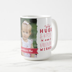 Hugs & Kisses & Valentine's Wishes Coffee Mug