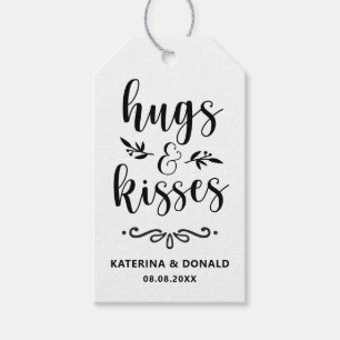 Hugs & Kisses Wedding   Bridal Shower Favour Gift  Tags