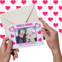 Hugs & Kisses XOXO Cute Pink Lollipops Heart Photo