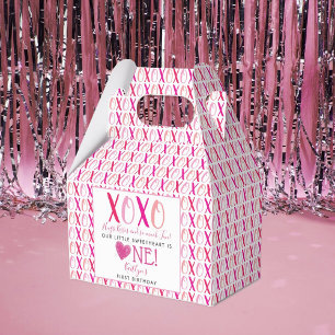 Hugs & Kisses (XOXO) Valentine's Day 1st Birthday Favour Box