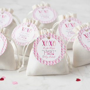 Hugs & Kisses (XOXO) Valentine's Day Bridal Shower Favour Tags