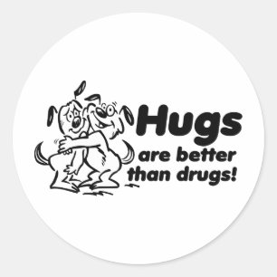 Hugs or Drugs? Classic Round Sticker