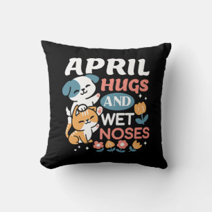 Hugs, Wet Noses, and Spring Vibes – Playful Pet Cushion