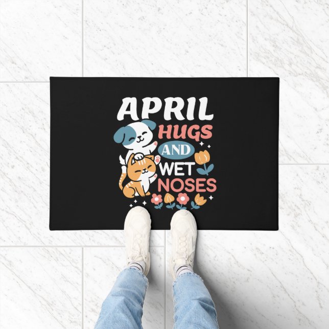 Hugs, Wet Noses, and Spring Vibes – Playful Pet Doormat (Indoor)