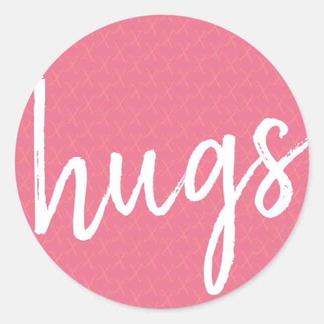 Hugs x classic round sticker (Front)