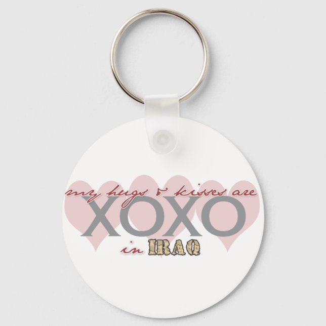 HugsandKisses2CAMO Key Ring (Front)
