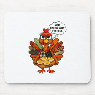 Hugvyn Deviled Eggs You Know Why Im Here Thanksgiv Mouse Pad