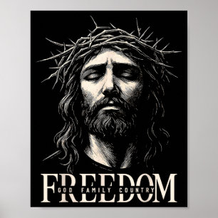 Hugvyn Dom Jesus Christian Face Crown God Family C Poster