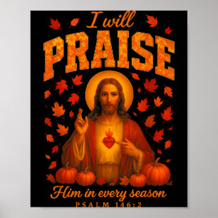 Hugvyn Fall Christian Praise Jesus Autumn Faith Th Poster