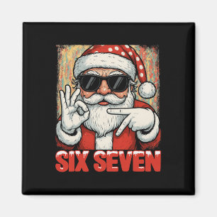 Hugvyn Funny Six Seven Meme Christmas Cool Santa S Magnet