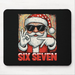 Hugvyn Funny Six Seven Meme Christmas Cool Santa S Mouse Pad