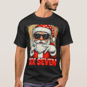 Hugvyn Funny Six Seven Meme Christmas Cool Santa S T-Shirt