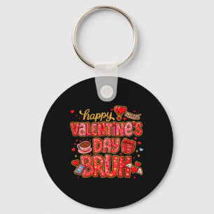 Hugvyn Funny Valentine Bruh Boys Girls Preppy Xoxo Key Ring
