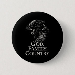 Hugvyn God Family Country Jesus Christian Faith Mi 6 Cm Round Badge
