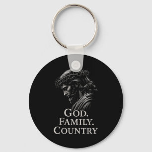 Hugvyn God Family Country Jesus Christian Faith Mi Key Ring