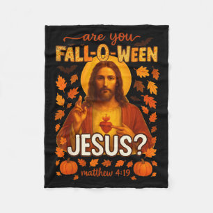 Hugvyn Halloween Are You Fall-o-ween Jesus Christi Fleece Blanket