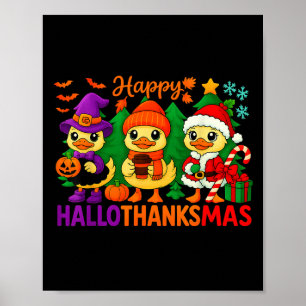 Hugvyn Halloween_ Happy Hallothanksmas Goose Fall Poster