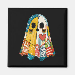 Hugvyn Halloween Patchwork Ghost Spooky Quilt Ghos Magnet