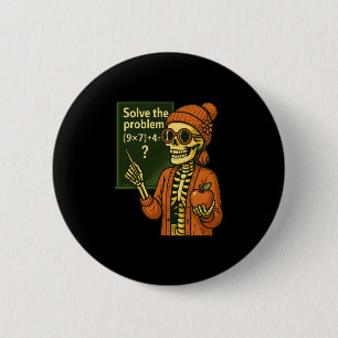 Hugvyn Halloween Skeleton Six Seven 67 Meme Pemdas 6 Cm Round Badge