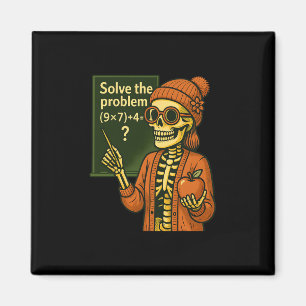 Hugvyn Halloween Skeleton Six Seven 67 Meme Pemdas Magnet