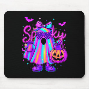 Hugvyn Halloween Spooky Ghost Girl Pastel Pumpkin Mouse Pad