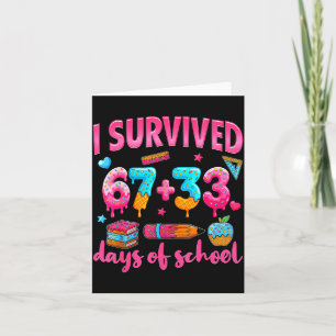 Hugvyn I Survived 100 Days Of School 67 Ice Cream Card