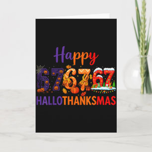 Hugvyn Six Seven Meme 67 Hallothanksmas Halloween  Card