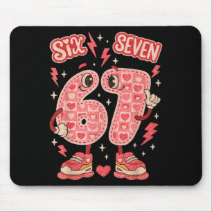 Hugvyn Six Seven Valentine Love 67 Preppy Coquette Mouse Pad