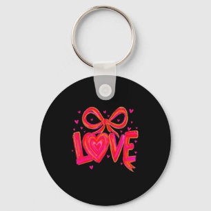 Hugvyn Valentine's Day Love Preppy Coquette Bow Xo Key Ring