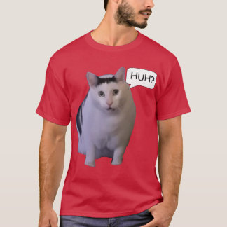 Huh Cat Meme retro family T-Shirt