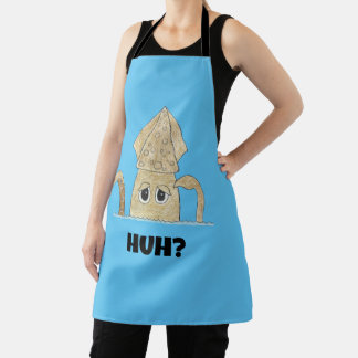 "Huh?" Confused Howard the Squid (Squid Pals)  Apron