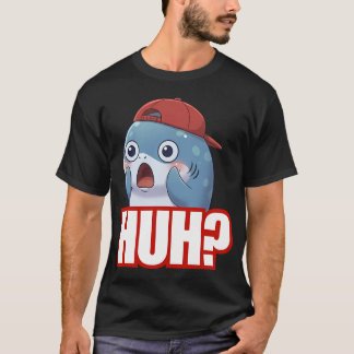 Huh? Funny Chibi Shark T-Shirt