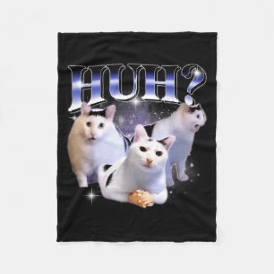 Huh Funny Dank Cat Stud Oddly Bootleg Specific Dan Fleece Blanket