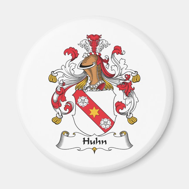 Huhn Family Crest Magnet (Front)
