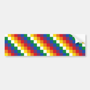 Huipala/Wipala Flag. Andean Qulla Suyu. Bolivia Bumper Sticker