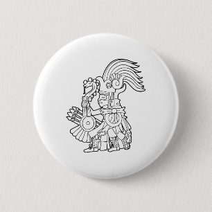 Huitzilopochtli Aztec God Aztec Mythology Mayan Su 6 Cm Round Badge