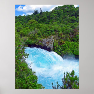 Huka Falls on the Waikato River, New Zealand Poster