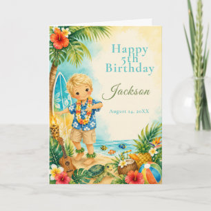 Hula Birthday Party Card
