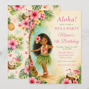 Hula Birthday Party Invitation