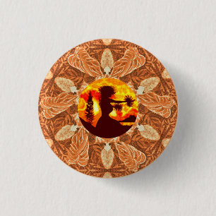 Hula Dancer 3 Cm Round Badge