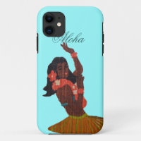 Hula Dancer Aloha Seafoam green