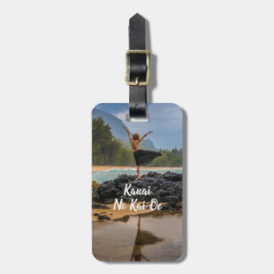 Hula Dancer at Lumaha'i Beach, Kauai, Hawaii Luggage Tag