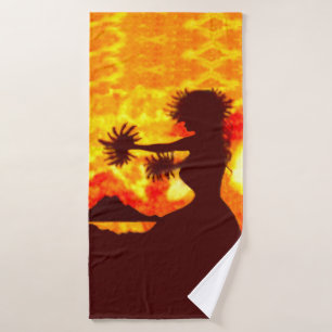 Hula Dancer  Bath Towel