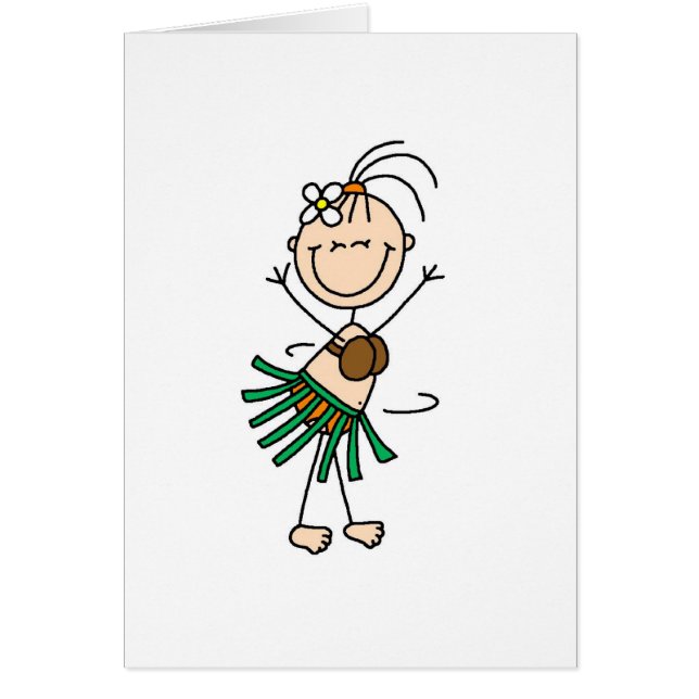 Hula Dancer Card (Front)