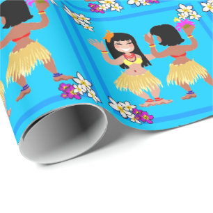 Hula Dancer Gift Wrapping Paper