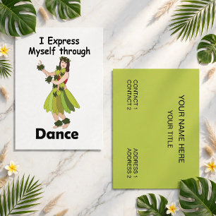 Hula Dancer Girl Dance Instructor Business Card