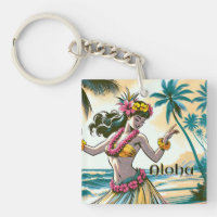 Hula Dancer on the Hawaiian Islands Aloha