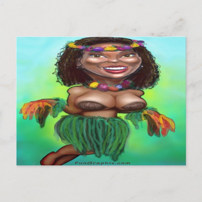 Hula Dancer Postcard (Front)