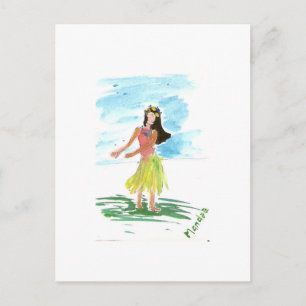 Hula Dancer Postcard