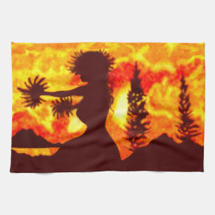 Hula Dancer  Tea Towel